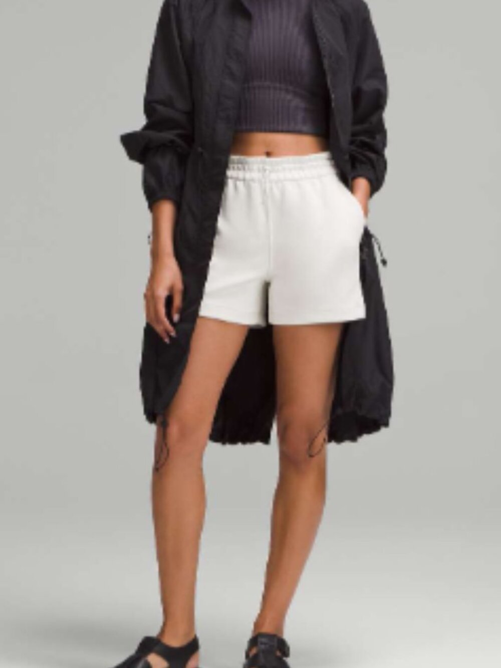Lululemon Softstreme High-Rise Short 4" with Pockets - Size 12 in Bone/Cream
